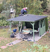 Sista spiken i sommar sängens tak